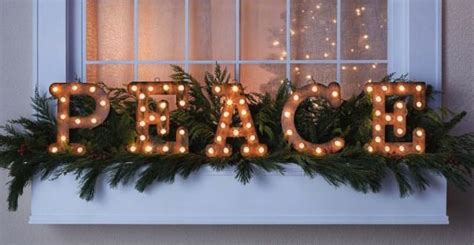 100 Inch Peace Sign With 70 Marquee Lights Outdoor Christmas Yard