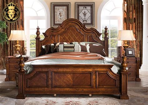 king size bed amer fort antique style brand royalzig