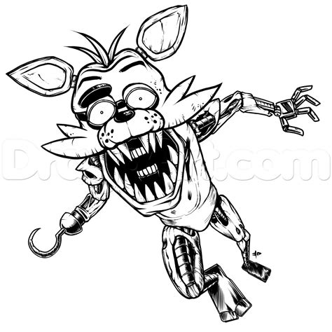 F Naf Withered Foxy Coloring Pages Coloring Pages