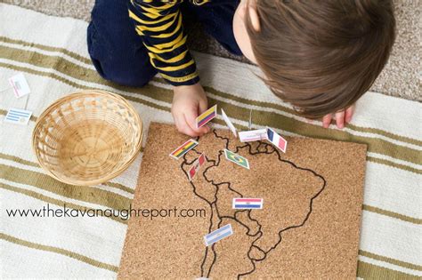 A Diy Montessori Flag Pin Map Is A Great Way To Explore Both Geography