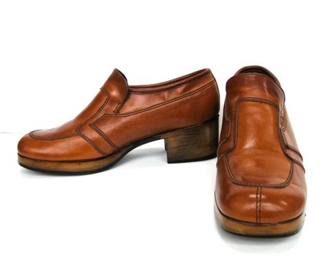 Funky Brown Loafers Mens Platform Shoes Leather Men Shoes