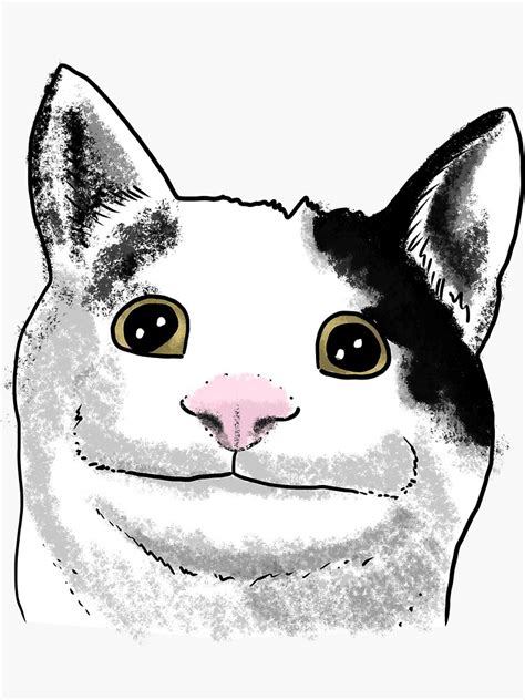 Polite Cat Meme Sticker For Sale By Artbyotto Redbubble