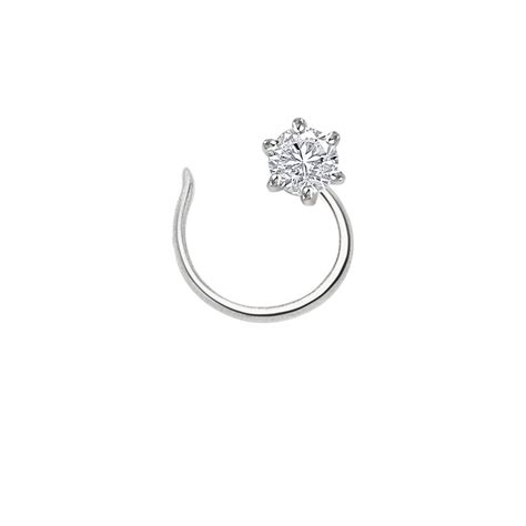 Buy His And Her Diamonds 925 Sterling Silver And Diamond Nose Ring At