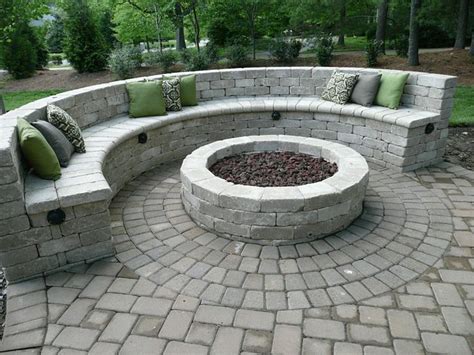 Stone Grey Fire Pit Surround Fire Pit Backyard Pavers Backyard