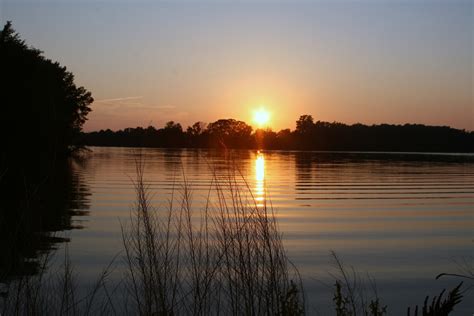 Olney Il Sunset At East Fork Lake Photo Picture Image Illinois