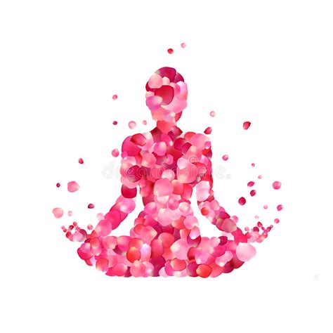 Yoga lotus pose silhouette stock vector. Illustration of ...
