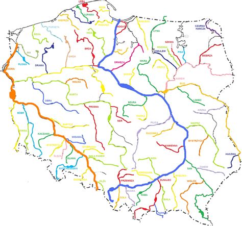 Mapa Rzek Polski