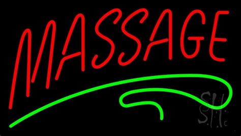 Red Massage Green Line Led Neon Sign Massage Neon Signs Everything Neon