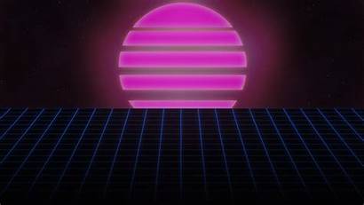 80s Sunset Neon Retro Wallpapers Deviantart Background