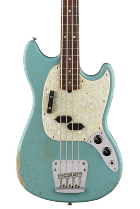 Fender Jmj Road Worn Mustang Bass Daphne Blue Fender Bass Bass