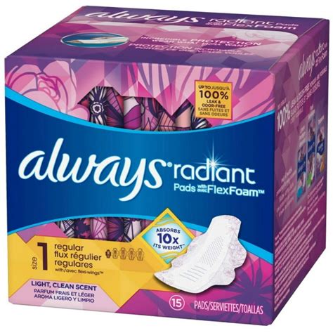 2 Pack Always Radiant Infinity Pads With Wings Regular Light Clean