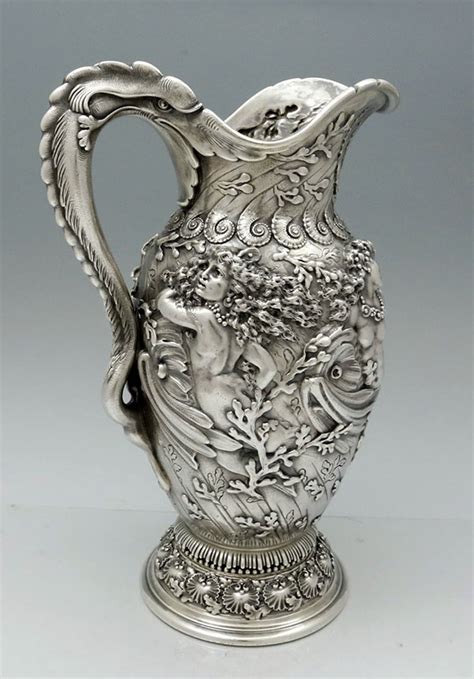 Tiffany Figural Sterling Pitcher