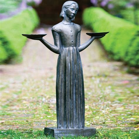 Resin Bird Girl Garden Statue Sculpture Feeder Large 37 Sylvia
