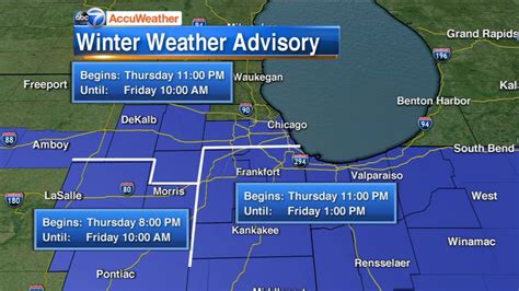 Chicago Accuweather Mostly Sunny Thursday Snow At Night Abc7 Chicago