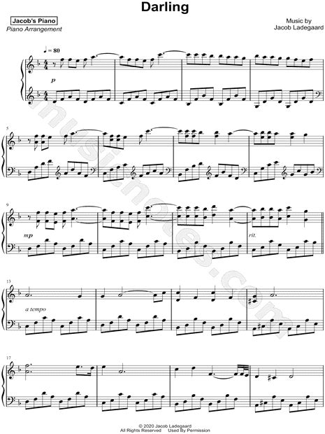 Jacobs Piano Darling Sheet Music Piano Solo In F Major Download