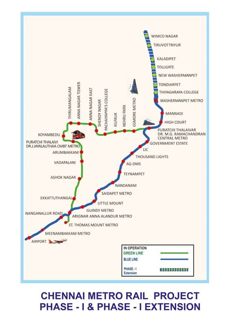 Chennai Metro Route Map Timings Stations Fare Phase 2