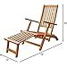Amazon Com Luunguyen Tommy Outdoor Hardwood Folding Steamer Lounge Deck Chair Natural Wood