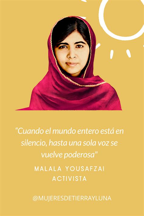Frases De Mujeres Poderosas Frases De Malala Yousafzai Frases De Mujeres Poderosas Malala