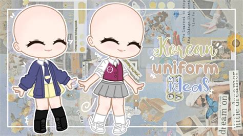 ♡☁ Korean School Uniform Ideas Gacha Club Inspo ☁♡ Youtube