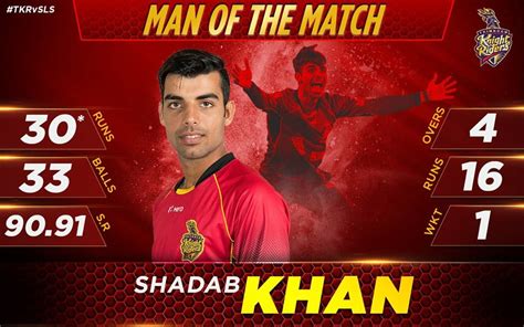 Man Of The Match Shadab Khan Cricket Images And Photos