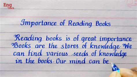 Essay On Importance Of Reading Books English Essay Essay Writing