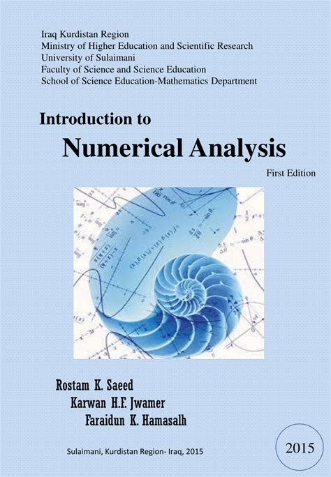 PDF application of numerical analysis in real life pdf PDF Télécharger