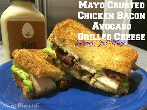 The chicken outside has a nice crust in them and the inside is so juicy. Mayo Crusted Chicken Bacon Avocado Grilled Cheese - We're ...