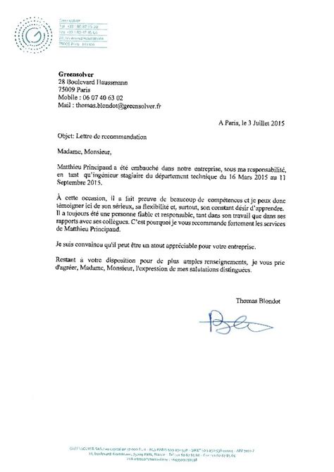 Lettre De Recommandation Stage Etudiant Pdf  Financial Report