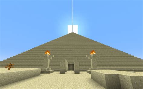I start with one cobblestone block and build a big pyramid 100 blocks tall, and even longer wide using lava cast. Pyramid Adventure, creation #420