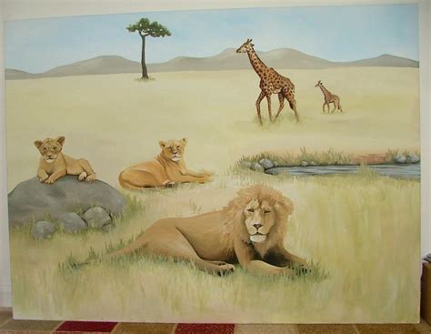 African Safari Mural Theme Ideas
