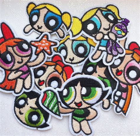 Powerpuff Girls Iron On Patch Embroidered Patch Bubbles Etsy