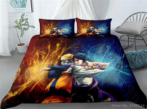 Anime Uchiha Itachi Hatake Kakashi Naruto Bedding Set 3d Cartoon Duvet Cover Set Bed Linens
