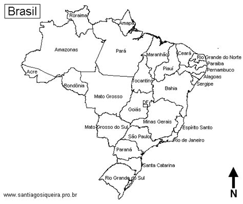 Mapa Político do Brasil para colorir ESPAÇO EDUCAR