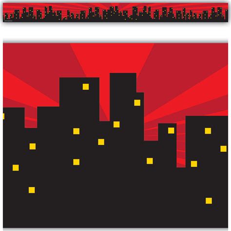 Superhero Cityscape Straight Border Trim - TCR5831 | Teacher Created