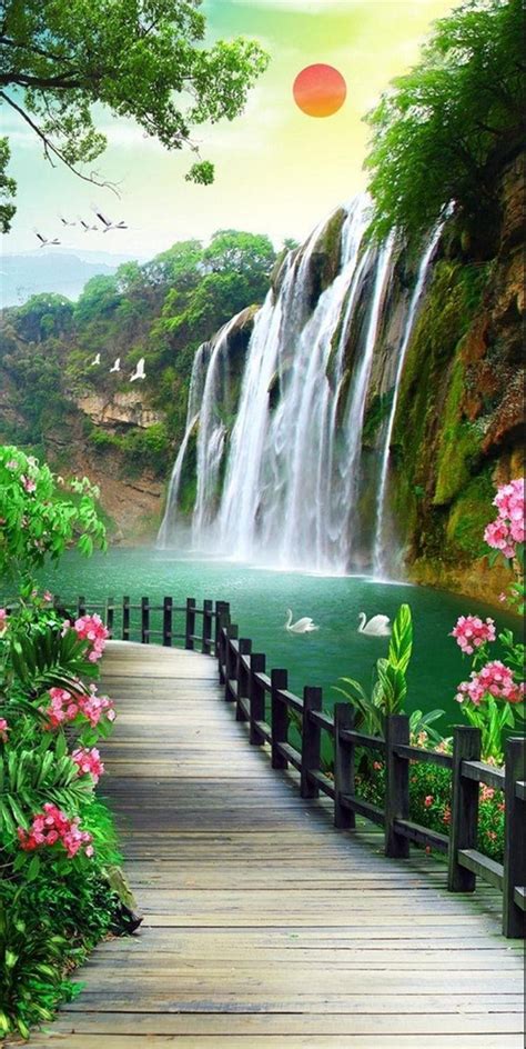 Waterfall Scenery Wallpapers Wallpaper Cave