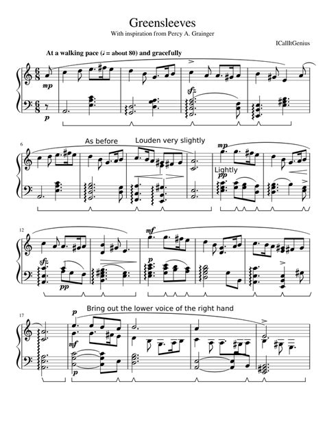 Greensleeves free sheet music free christmas music. Greensleeves (Piano) Sheet music for Piano | Download free in PDF or MIDI | Musescore.com