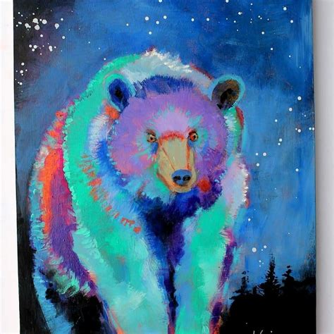 Pin By Deb Stanger On Bears Abstract Animal Art Colorful Bear