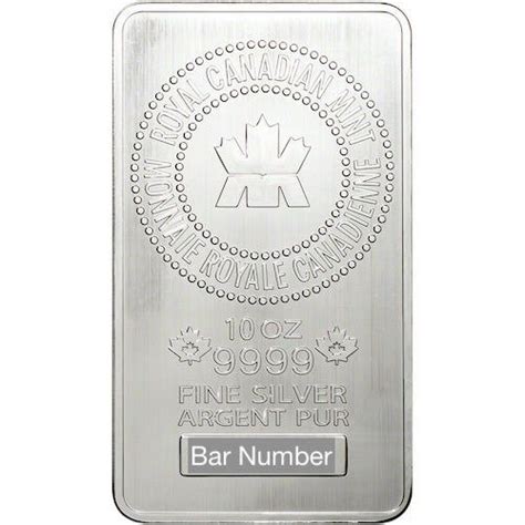 Royal Canadian Mint Silver Bar 10 Oz Global City Bullion