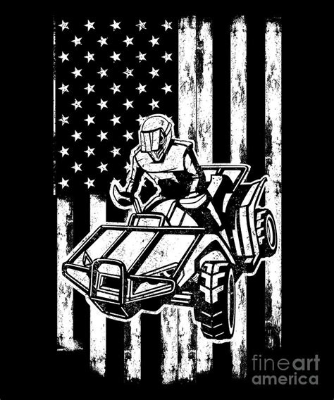 American Flag Atv Quad Rider Offroad Sport T Digital Art By Thomas