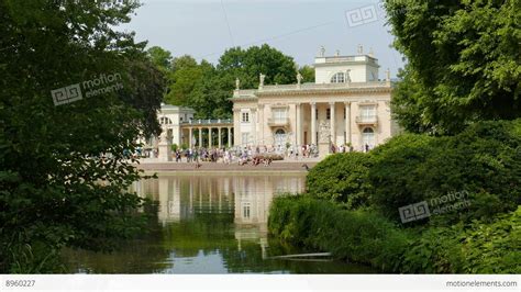 Palace On The Water In Lazienki Park Warsaw Poland Stock Video Footage 8960227