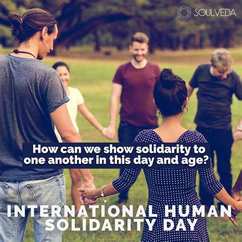 International Human Solidarity Day Poverty Human Unity In Diversity