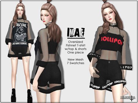 Imae Oversized T Shirt One Piece By Helsoseira At Tsr Sims 4 Updates