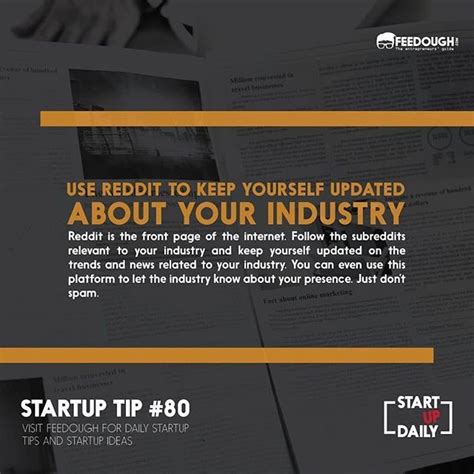 Reddit how to start a small business. Use reddit to keep yourself updated about your industry #startuptip #startup #startups # ...