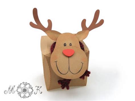 Sucht ihr nach tollen ideen, wie ihr zu weihnachten eure geschenke verpacken könnt? Elch-Box Rudolpho - MiriamKreativ.de | Elche basteln ...