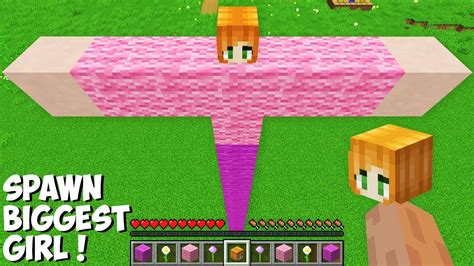 This Is A Super Secret Way To Spawn Biggest Girl In Minecraft Titan Girl Youtube