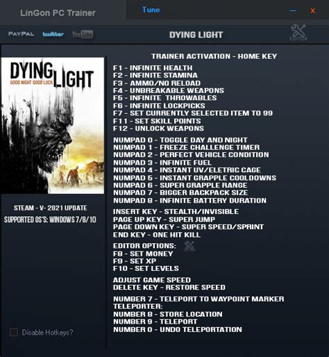 LinGon On Twitter DYING LIGHT Trainer Ypdate Released N Https
