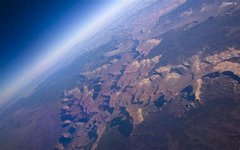 Grand Canyon From The Edge Of Space Grand Canyon Wallpaper Scenic