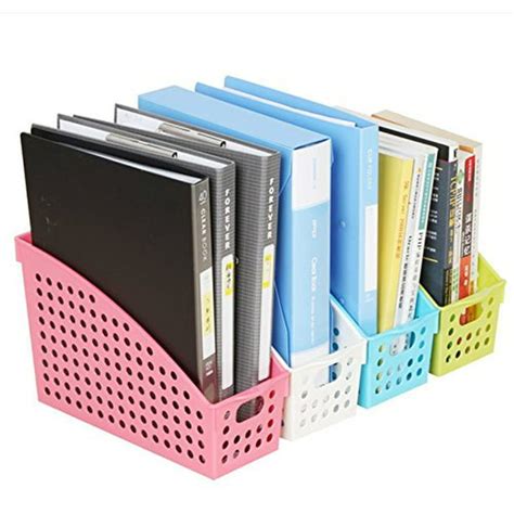 Magshion Plastic Durable File Folder Holder Magazine File Box Set Of 4