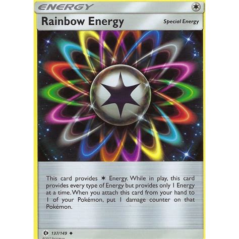 Dave and adam's card world customer certified Pokemon Trading Card Game POKEMON Sun & Moon Card RAINBOW ENERGY - 137/149 - Trading Card Games ...