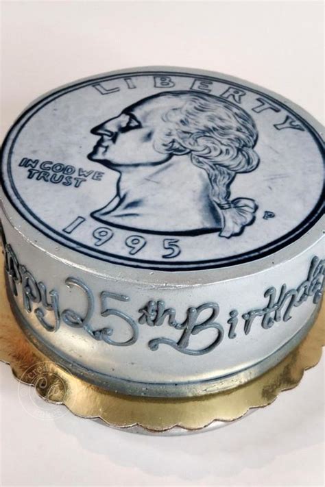 Reveal to him the amount of care you have and say thanks to him for all that he does to accomplish you as a successful being with an online photo cake. Quarter Century Cake | 25th birthday cakes, Birthday cake ...